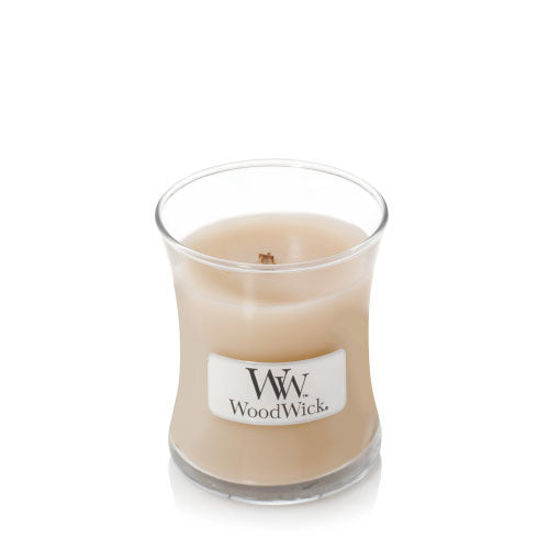 WoodWick White Honey scented candle with wooden wick 85 g