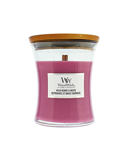 WoodWick Wild Berry & Beets scented candle with wooden wick 275 g