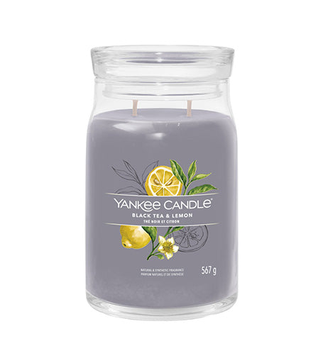 Yankee Candle Black Tea & Lemon signature svíčka velká 567 g
