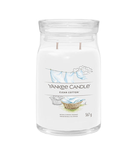 Yankee Candle Clean Cotton signature svíčka velká 567 g