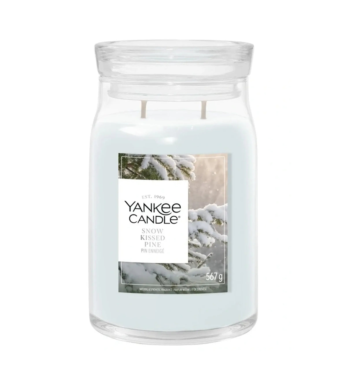 Yankee Candle Snow Kissed Pine Signature Scented Candle 567g