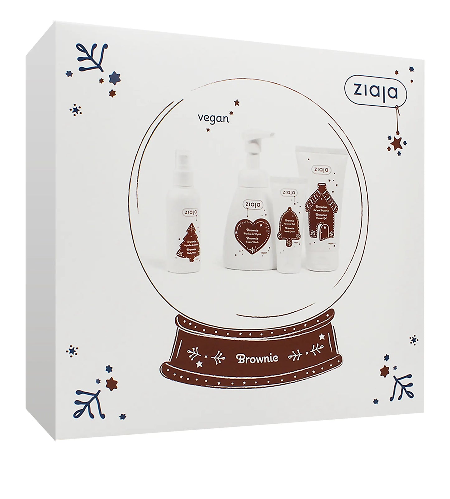 Ziaja Brownie SET (SG 160ml + Foam Wash 250ml + Hand Cream 50ml + Mist 100ml)