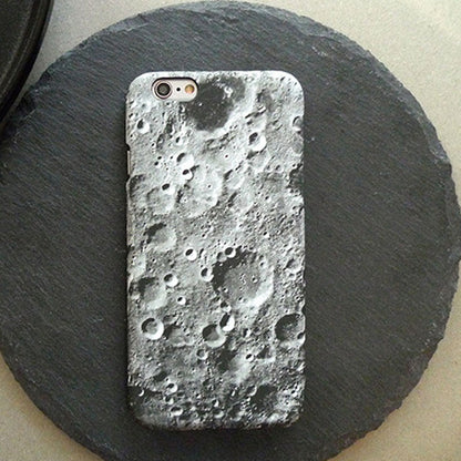 Coque de protection pour iPhone X, motif lune et motif cosmos, effet texturé