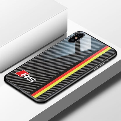Coque de téléphone de luxe en fibre de carbone pour iPhone X 6 S 6S 7 8