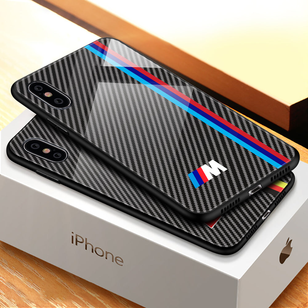 Coque de téléphone de luxe en fibre de carbone pour iPhone X 6 S 6S 7 8