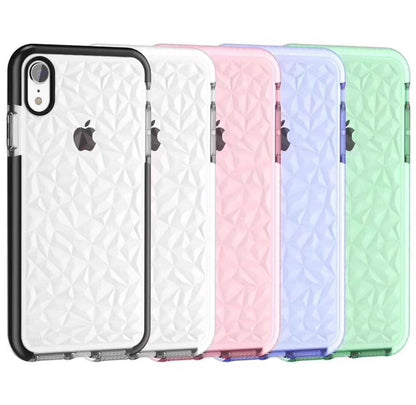Coque souple transparente en diamant bicolore pour iPhone X XR XS MAX 6 7 8 Plus