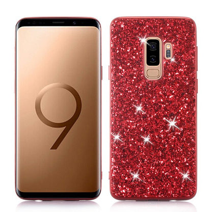 Coque pour Samsung Galaxy S9 Plus, étui en silicone à paillettes et cristaux