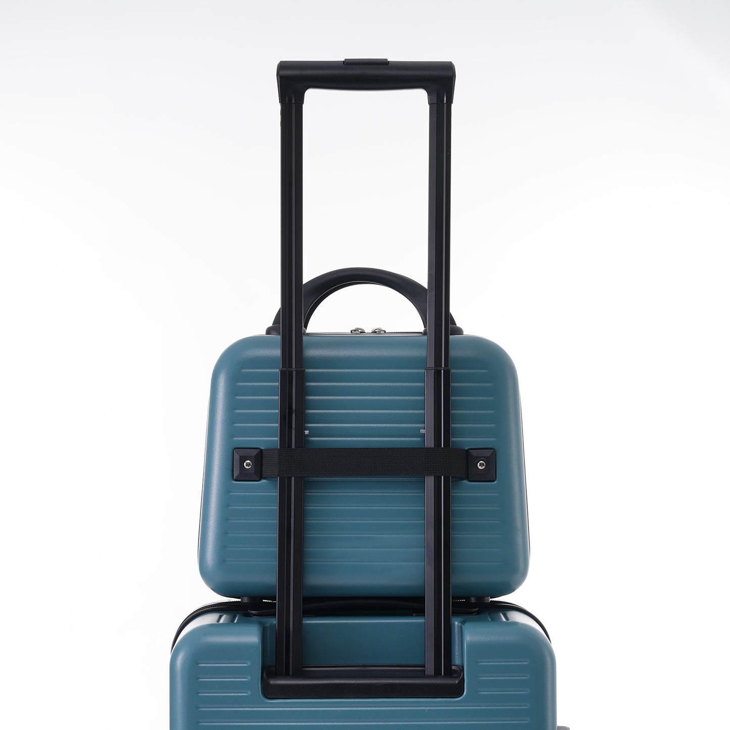 Bagage à main Valise légère de 20 pouces avec poche avant et port USB bleu