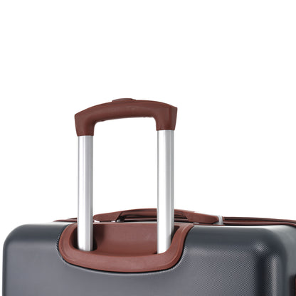 Bagage à main vintage noir 20" 1 pièce avec serrure TSA, valise légère à roulettes