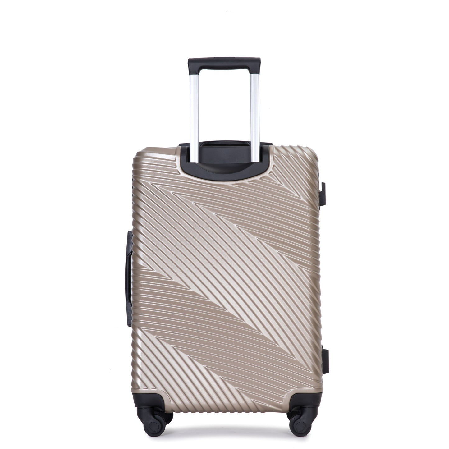 Ensembles de bagages 3 pièces PC + ABS valise légère avec deux crochets roues pivotantes (20/24/28) or