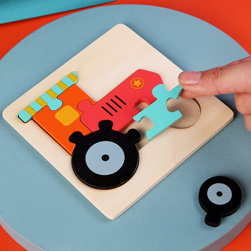 Petit Puzzle en bois pour jeunes enfants, jouets de planche de Puzzle assortis