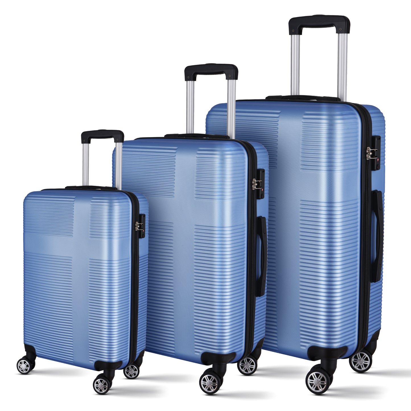 Ensemble de bagages 3 pièces avec serrure TSA ABS