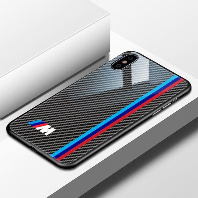 Coque de téléphone de luxe en fibre de carbone pour iPhone X 6 S 6S 7 8