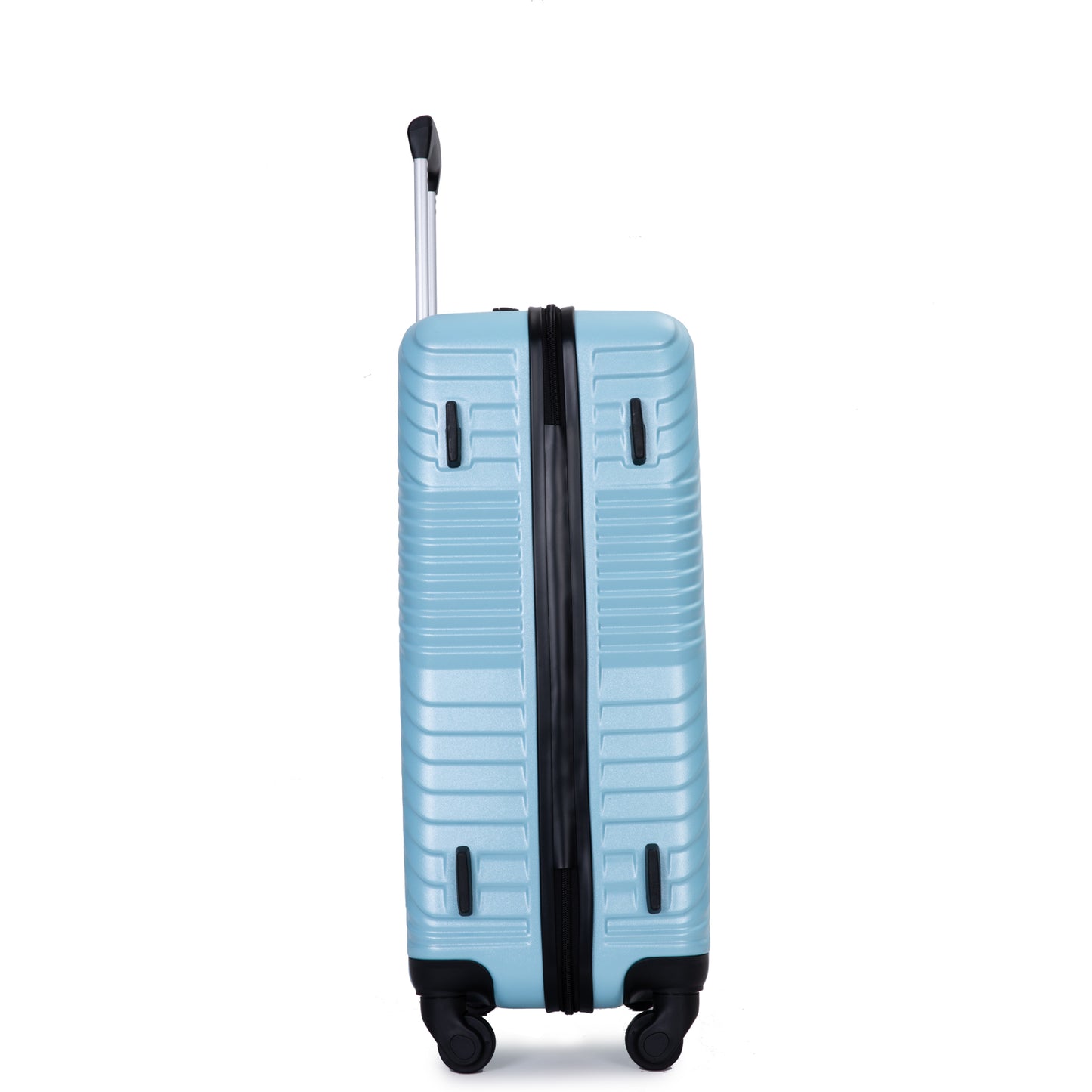 Ensembles de bagages 3 pièces PC + ABS Valise légère avec deux crochets Roues pivotantes (20/24/28) Bleu aqua