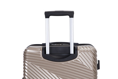 Ensembles de bagages 3 pièces PC + ABS valise légère avec deux crochets roues pivotantes (20/24/28) or