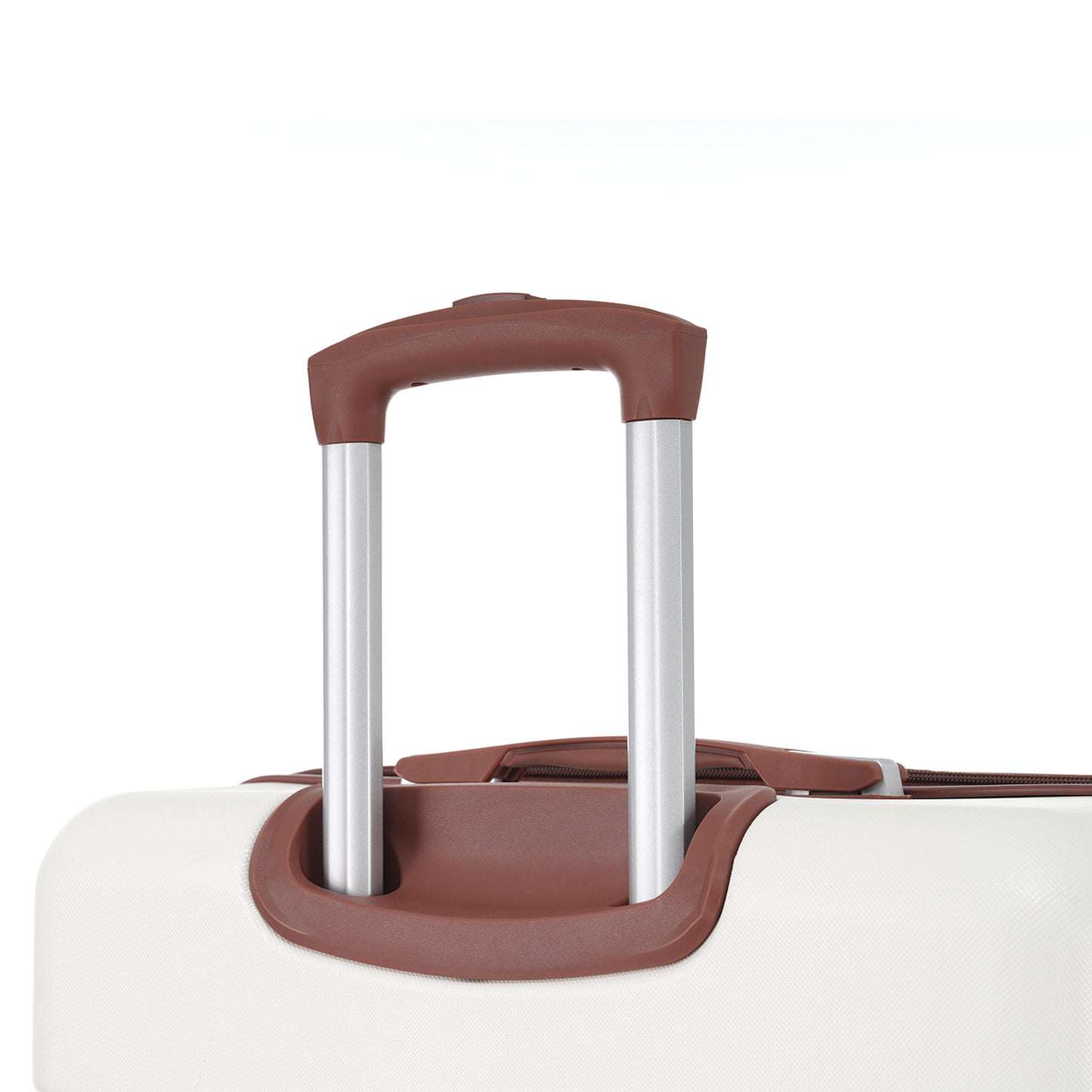 Bagage vintage blanc 24" 1 pièce avec serrure TSA, valise à roulettes légère et extensible