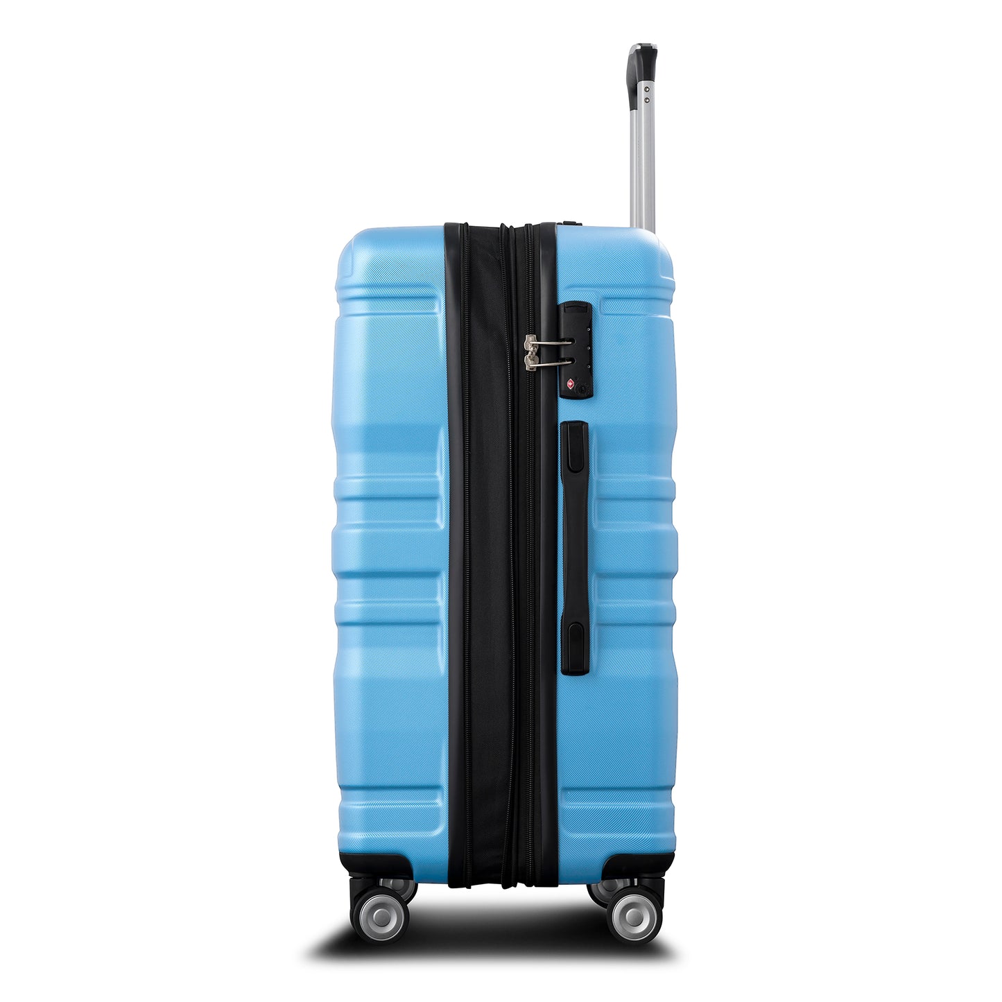 Ensembles de bagages de haute qualité extensible ABS Hardshell 3 pièces bleu ciel