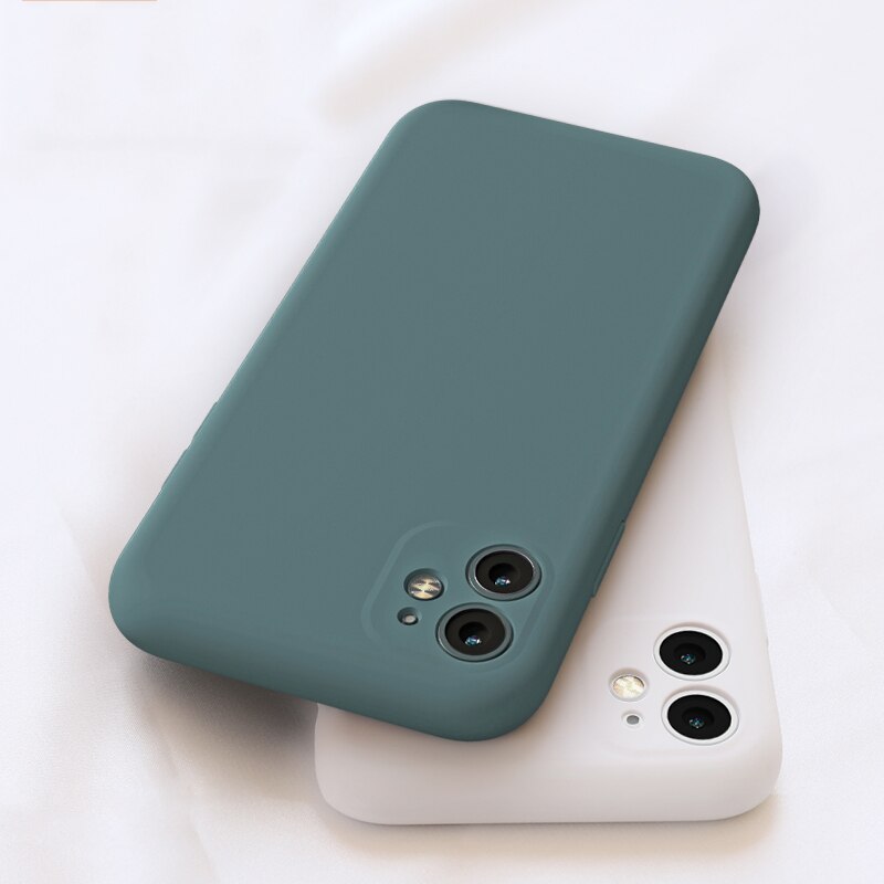 Coque en silicone pour iPhone 11 Pro Max, protection complète