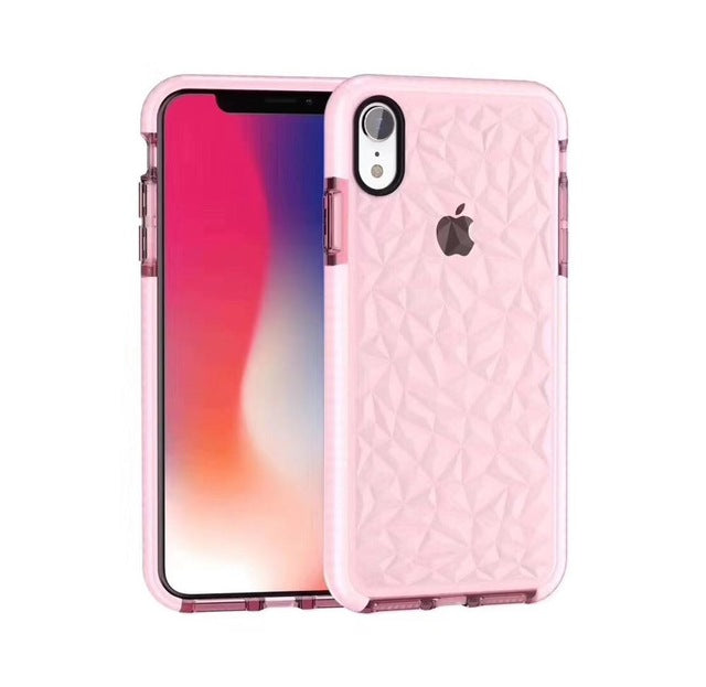 Coque souple transparente en diamant bicolore pour iPhone X XR XS MAX 6 7 8 Plus
