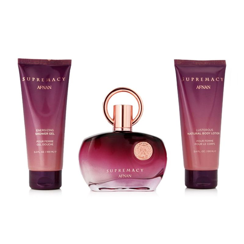 Afnan Supremacy Purple Eau de Parfum 100ml + Gel douche 100ml + Lait corps 100ml Femme