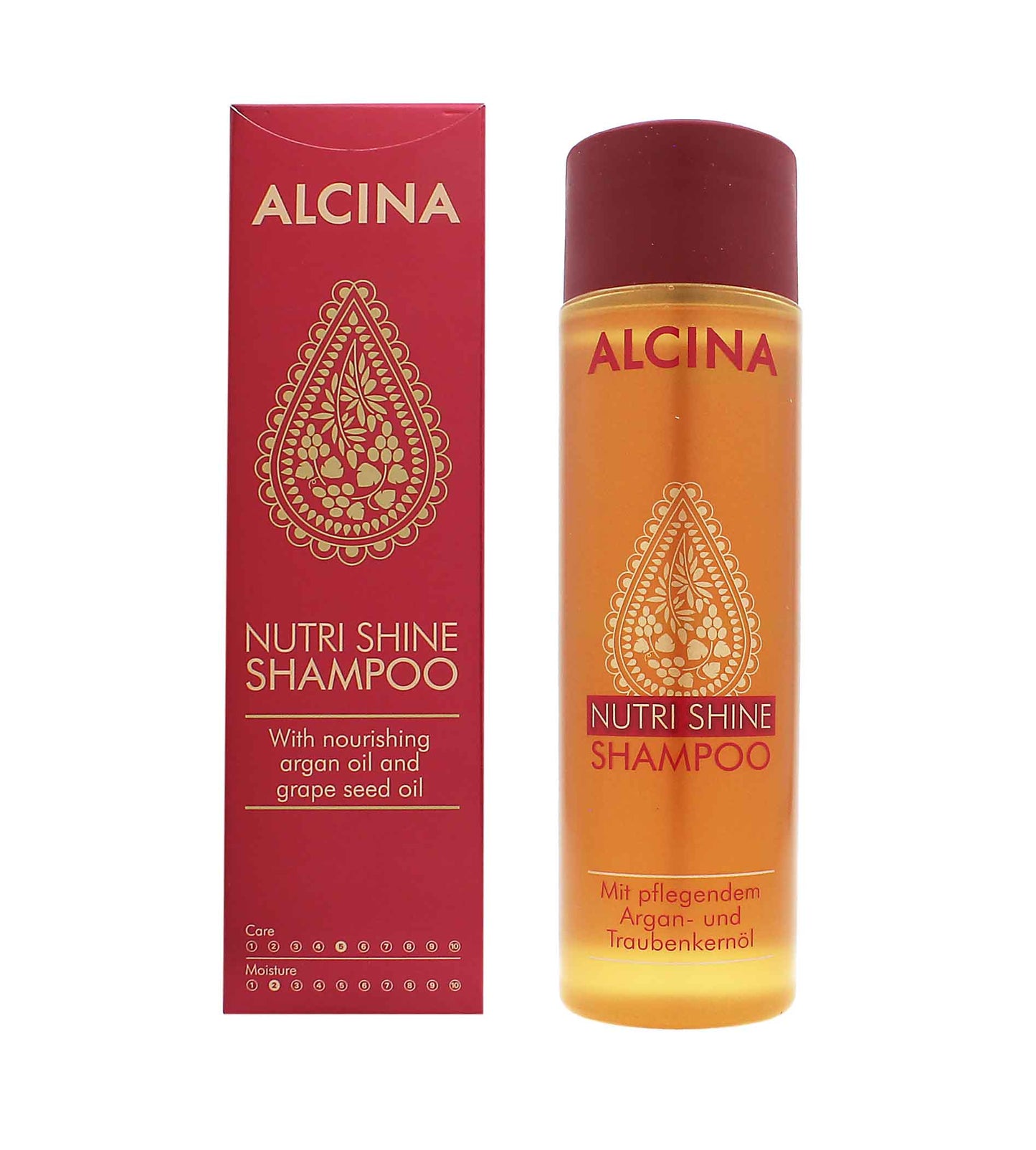 Champú nutritivo Alcina Nutri Shine con aceite de argán 250 ml