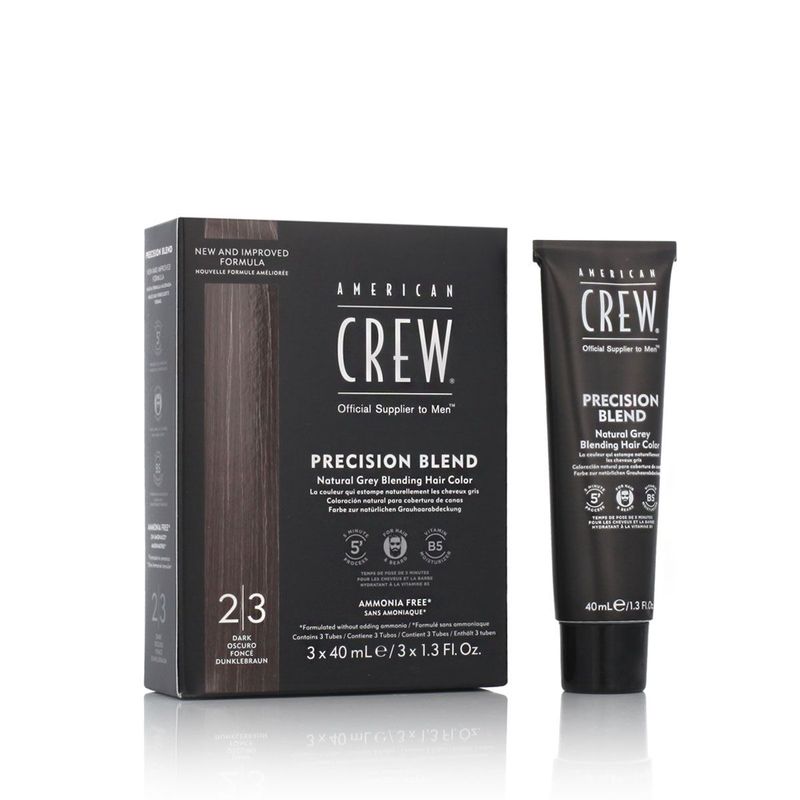 American Crew CLASSIC: PRECISION BLEND Natural Gray Coverage 2-3 Dark Teintes 3 x 40ml