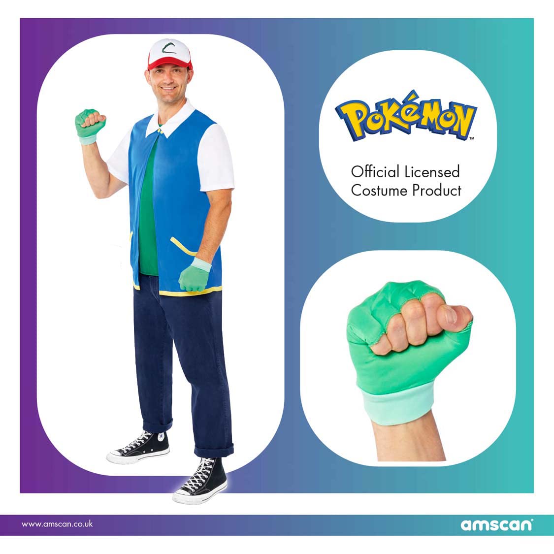 Amscan Pokémon ASH Adult Costume officiel  adulte Taille 52/54
