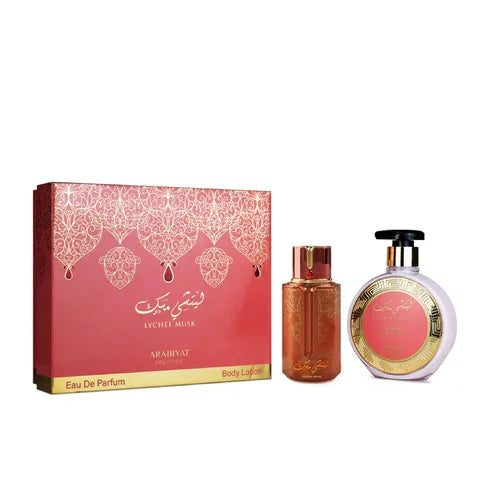 Arabiyat Prestige Lychee Musk Eau de Parfum 100 ml + Lait Corps 300 ml Unisexe