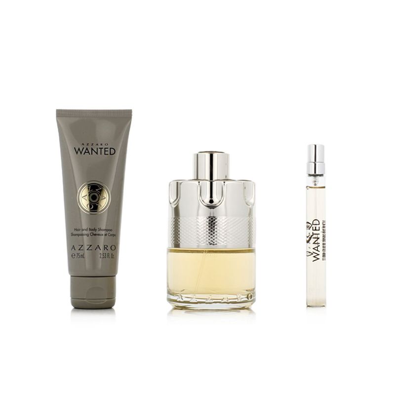 Azzaro Wanted Coffret Eau de Toilette 100 ml + EDT 10 ml + Shampooing Cheveux & Corps 75 ml Homme