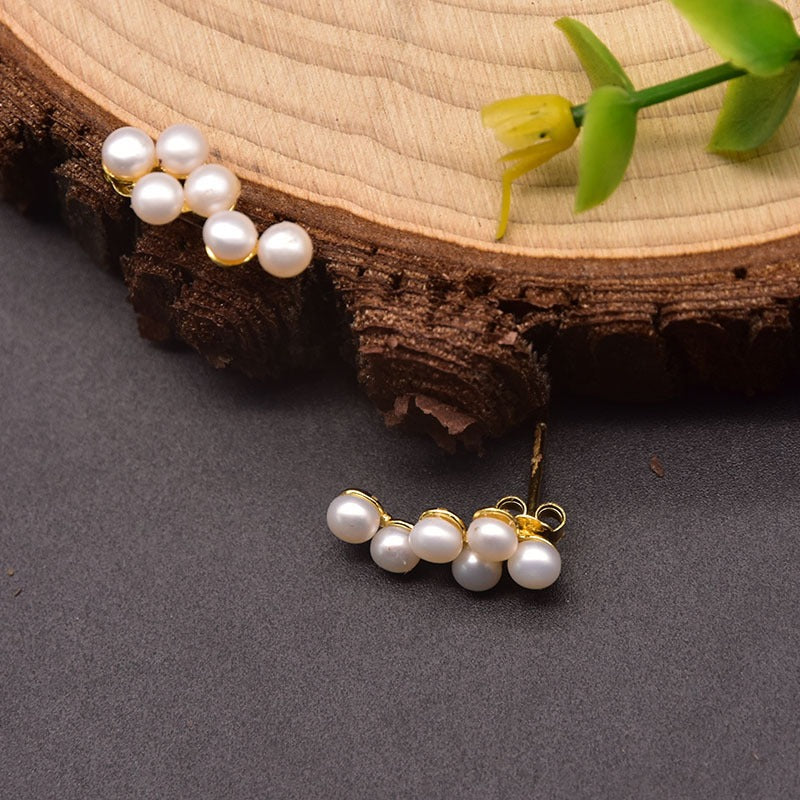 Boucles d'oreilles en perles d'eau douce naturelles pour femmes