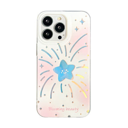 Coque colorée avec feux d'artifice étoilés iPhone 13/12/14 Pro Max
