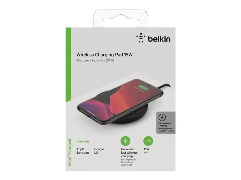 Belkin chargeur à induction 15W avec alimentation USB-C noir Super Promo PC