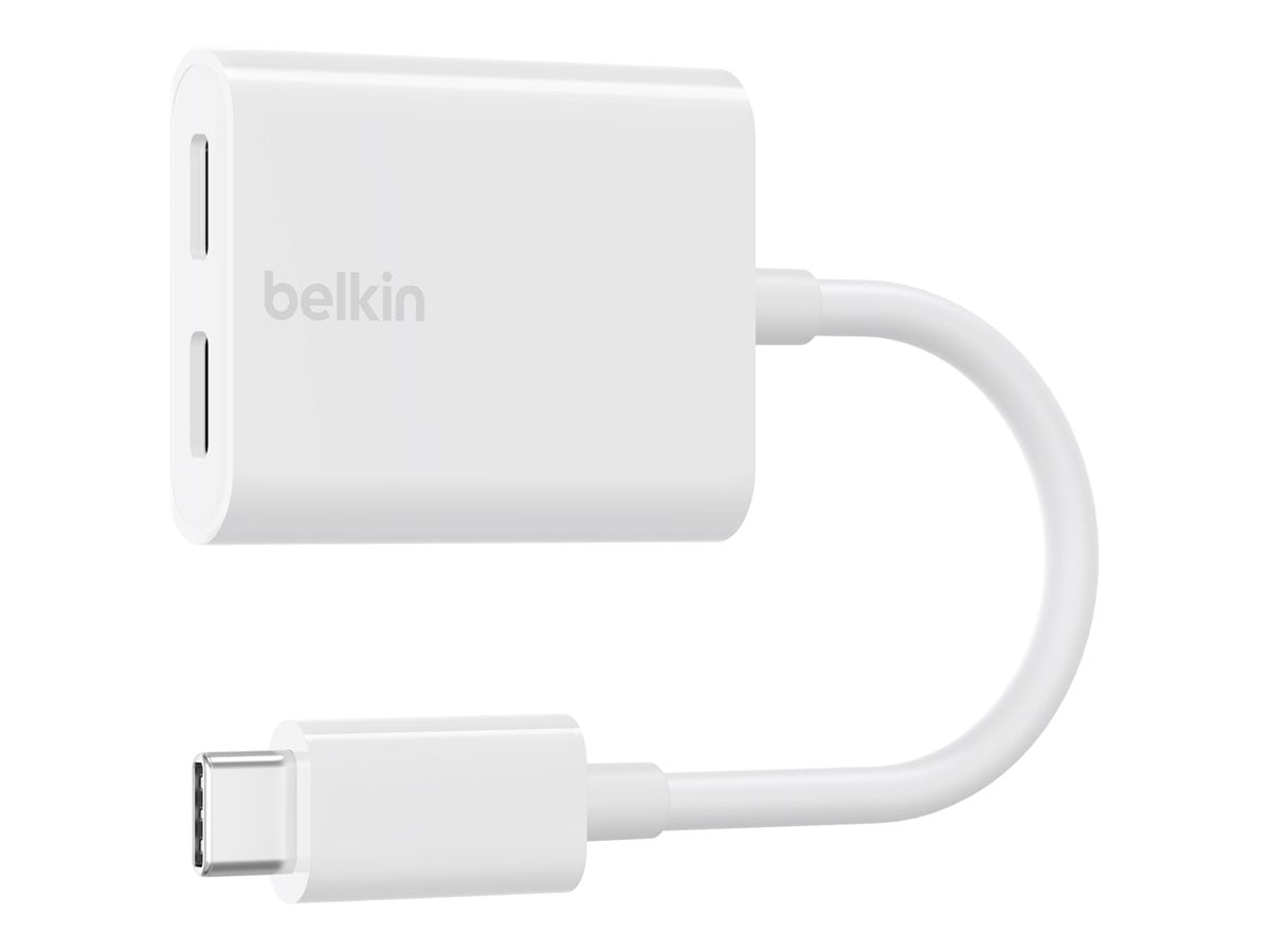 Belkin Connect Audio + Charge - Casque/adaptateur de charge USB-C vers USB-C - F7U081BTWH BELKIN