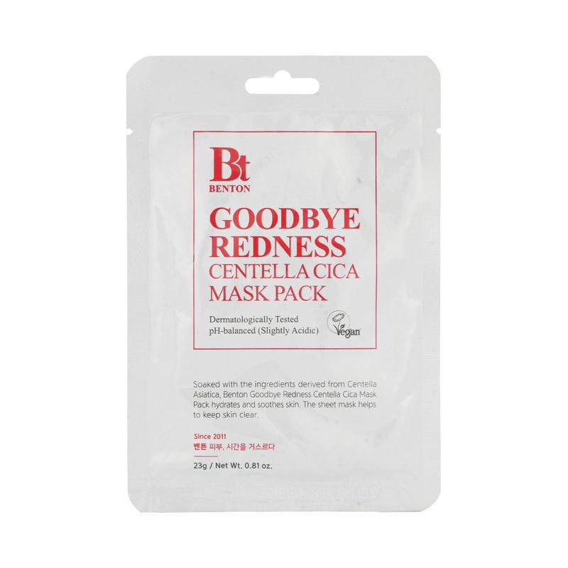 Mascarilla Benton Adiós Enrojecimiento Centella Cica Pack 23 g