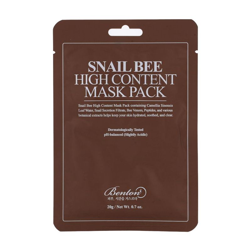 Mascarilla facial Benton Snail Bee de alto contenido en aceite de abeja (20 g)