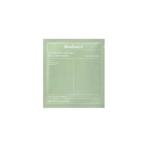 Biodance Refreshing Sea Kelp Real Deep Mask Masque visage 34 g