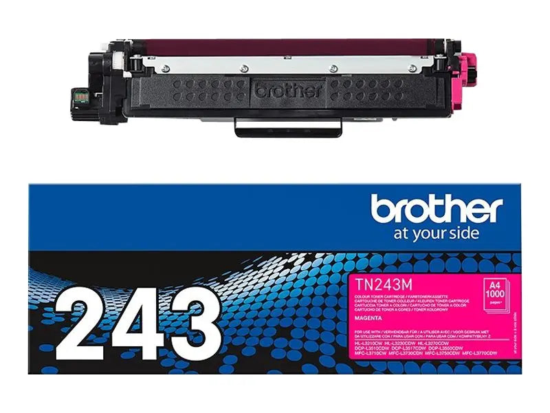 Brother TN243M - Magenta - original - cartouche de toner - pour Brother DCP-L3510, L3517, L3550, HL-L3210, L3230, L3270, MFC-L3710, L3730, L3750, L3770 Super Promo PC