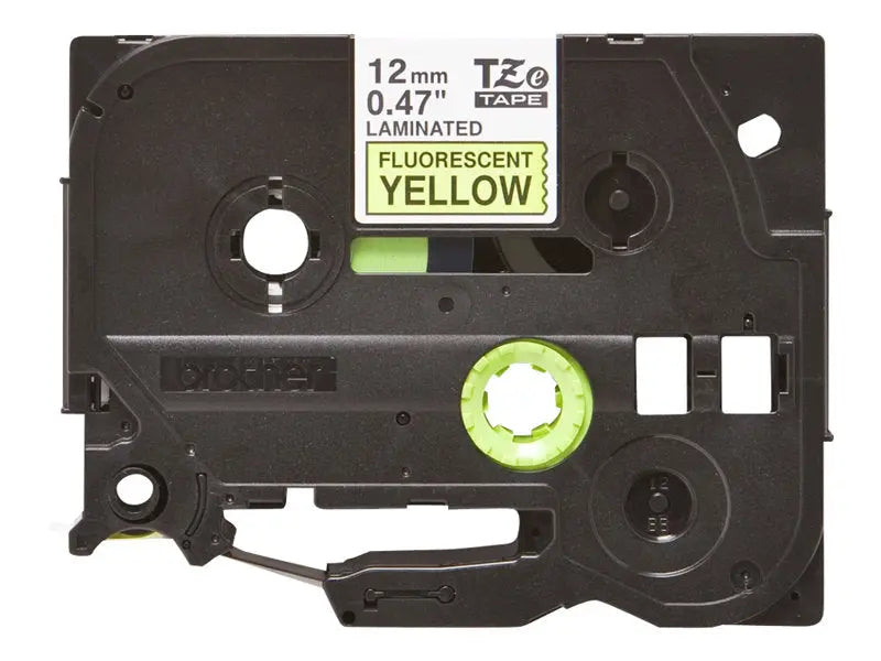 Brother TZe-C31 - Noir sur jaune fluorescent - Rouleau (1,2 cm x 5 m) 1 cassette(s) ruban laminé - pour Brother PT-D210, D600, H110, P-Touch PT-1005, 1010, D450, D800, H110, P300, P900, P950 Super Promo PC