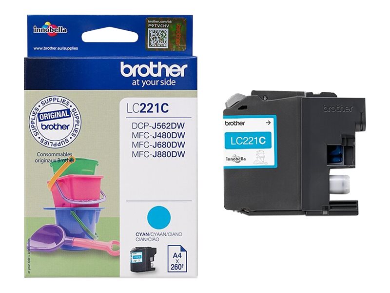 Brother LC221C - Cartouche d'encre - LC221C BROTHER