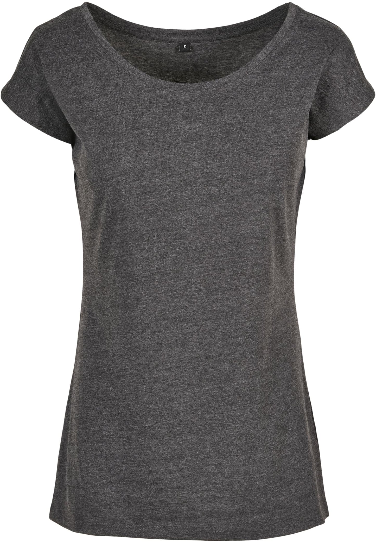 Build Your Brand T-shirt à col rond pour femme, gris anthracite, taille M