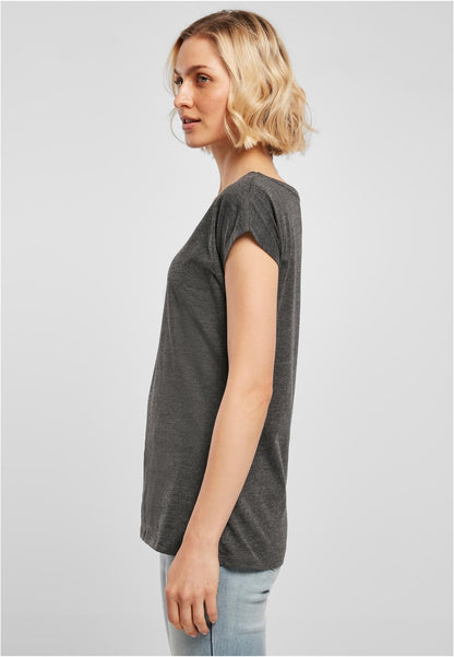 Build Your Brand T-shirt à col rond pour femme, gris anthracite, taille M