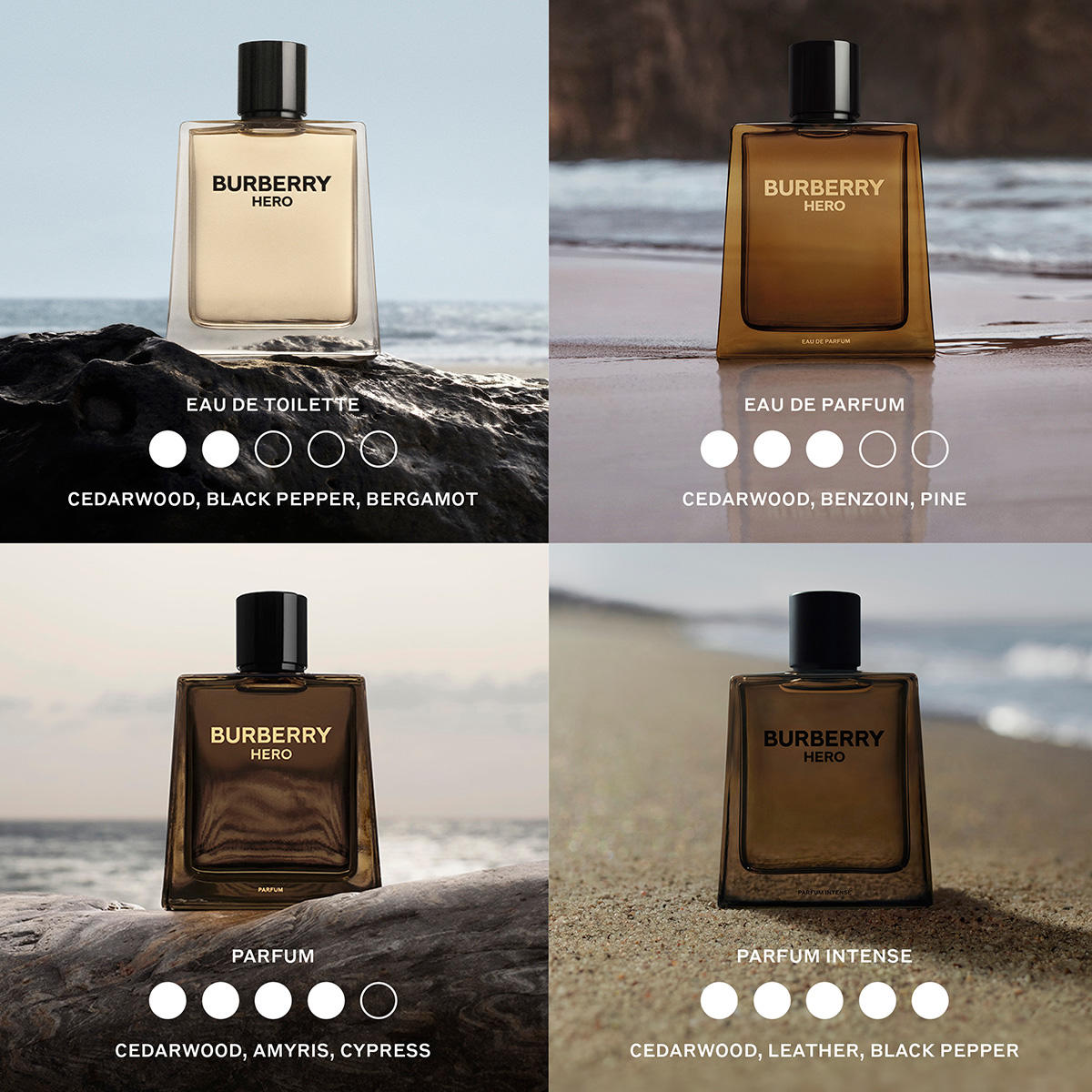 Burberry Hero Parfum Intense Recharge 200 ml Homme : la puissance boisée et cuir signée Burberry