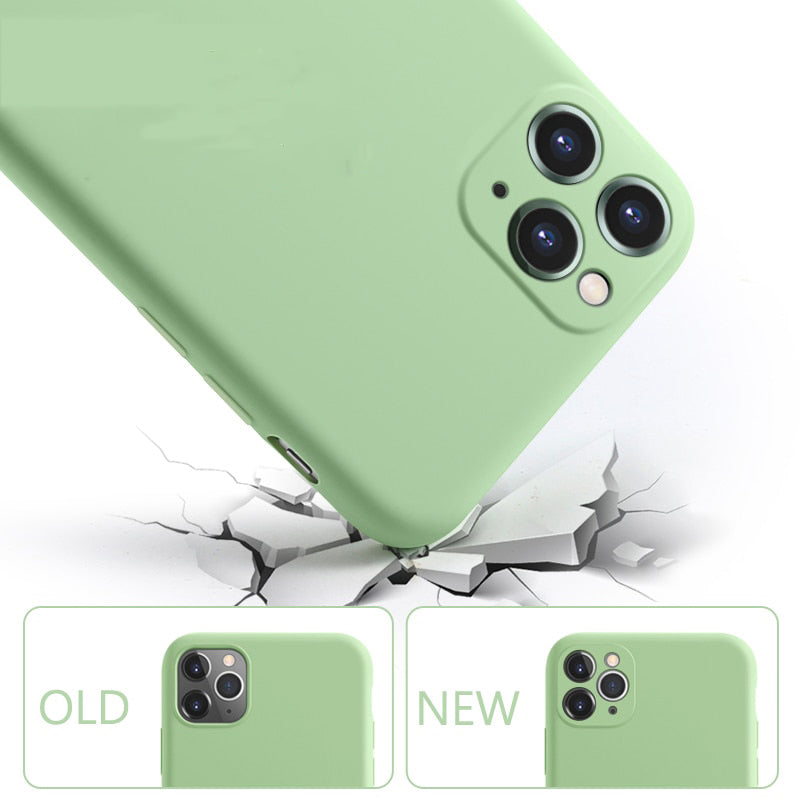 Coque en silicone pour iPhone 11 Pro Max, protection complète