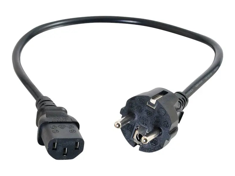 C2G Universal Power Cord - Câble d'alimentation - CEE 7/7 (SCHUKO) (M) pour IEC 60320 C13 (M) - 1 m - moulé - noir - Europe Super Promo PC