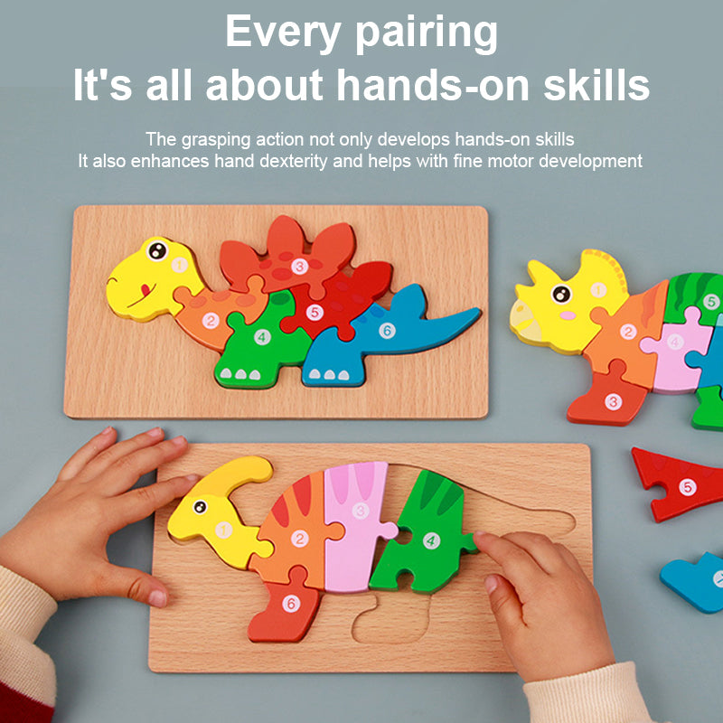 Puzzle dinosaure bricolage pour jeunes enfants de 3 à 6 ans