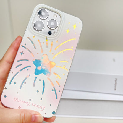 Coque colorée avec feux d'artifice étoilés iPhone 13/12/14 Pro Max