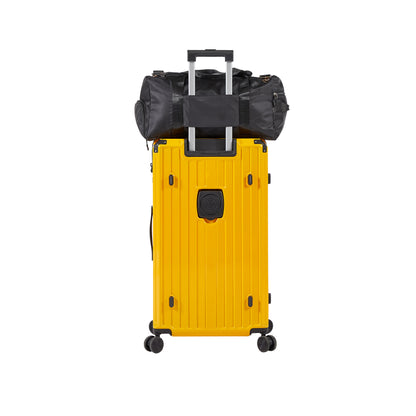 Ensemble de bagages 4 pièces (20"/24"/29"/sac de voyage), bagage léger et durable en PC + ABS avec porte-gobelet pliable, serrure TSA, jaune