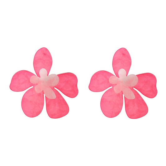 Boucles d'oreilles à fleurs planche d'acétate