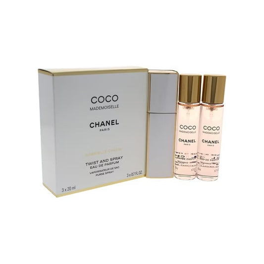 CHANEL Coco Mademoiselle Eau De Parfum Twist and Spray 3 x 20 ml