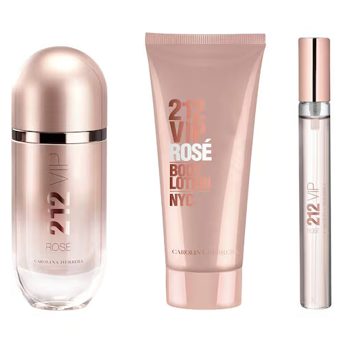 Carolina Herrera 212 VIP Rosé Eau de Parfum 80ml + EDP 10ml + Lait corps 100ml Femme